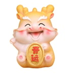 2024 Kiinalainen uusivuosi Lucky Dragon Figurine Mini Hartsi Lohikäärme Figuuri Lucky Fortune Home Olohuoneen pöytäkoristelu Matkamuistolahja Kultainen lohikäärme kutsuu onnea