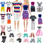 18Pcs Doll Clothes and Accessories Set Compatible with Barbie Compatible with K