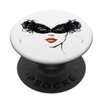 Masque vénitien, joli visage, femme, Venise, Italie PopSockets PopGrip Adhésif