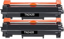 Tn2420 Tn-2420 Tn 2420 Tn2410 Tn 2410 Tn-2410 Cartouche D'Encre Compatible Pour Brother Hl-L2375Dw Dcp-L2550Dw Mfc-L2715Dw Mfc-L2750Dw Hl-L2386Dw L2385Dw 2370Dw L2350Dw (2 Noir)[DYJ074974]