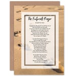 Jesus Lord Footprints In The Sand Poem Inspirational Sealed Greeting Card Plus Envelope Blank inside