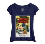 T-Shirt Femme Col Echancré Blood Of The Vampire Vieille Affiche Film Rétro Poster Cinéma Vintage