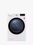 LG FDV709W Freestanding Heat Pump Tumble Dryer, 9kg Load, White