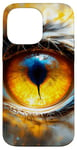 Coque pour iPhone 14 Pro Max Oeil orange tigre fantaisie mignon