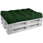 Style Coussins pour Canape Euro Palette - Assise, Banquette Vert foncé, 120x80x15 cm - Beautissu