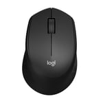 Logitech M330 SILENT PLUS Wireless Mouse, 2.4GHz with USB Nano Receiver, 1000 DPI Optical Tracking, 2-year Battery Life, Compatible with PC, Mac, Laptop, Chromebook - Black