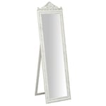Biscottini Miroir de Sol pour Chambre à Coucher 42x5x142 cm | Miroir de Sol avec Cadre en Bois | Miroir Long du Sol