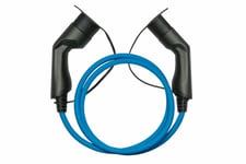 Kabelmeister E-Auto-Ladekabel Mode 3, Typ 2 Stecker An Buchse, 16 A, 5 M, Blau