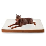 Bedsure Extra Large Dog Bed Washable - XXL Giant Dog Beds for Large Dogs and Human, Big Orthopedic Pillow with Removable Plush Sherpa Cover, Clay Brown, 137x111.5x10cm