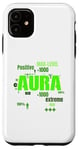 iPhone 11 Green Max Aura Green Color Graphic Case