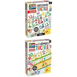 LISCIANI - LOT Montessori 2 Jeux ÉDUCATIFS - Abécédaire Tactile + Nombres Tactiles - Apprentissage Ludique Alphabet et Mathématiques - Jeux Interactifs 3-6 Ans - Matériel Complet Multicolore