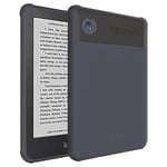 TUDIA Rugged Fit Coque pour Kobo Clara 2E Etui 6" [SKN] Antichoc Anti-Jaunissement Mince Grip TPU léger Coins renforcés par Pare-Chocs Protection Contre Les Chutes pour Couvercle eReader (Noir Givré)