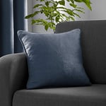 Fusion - Coussin Bleu Marine (43 x 43 cm) - Garnissage Inclus - Bord passepoilé - Rideaux Assortis Disponibles - Coussin Bleu Marine avec Housse Incluse/Insert de Coussin - Collection Strata