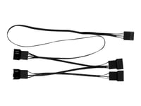 Arctic Pst Cable Rev.2 - Förlängningsströmkabel Till Fläkt - 4-Stifts Pwm (Hane) Till 4-Stifts Pwm (Hona) - 70 Cm - Svart