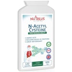 NAC N-Acetyl Cysteine 120 Capsules 600mg Amino Acid - Liver Detox, Lungs, Memory