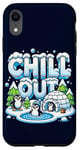 Coque pour iPhone XR Antarctique Pingouin Lover Chill Out Cute Winter Pingouin Igloo