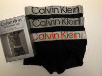 CALVIN KLEIN  3PACK RECONSIDERED STEEL LOW RISE TRUNKS  SMALL RRP £46 MICROFIBRE