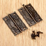 20x Retro Embossing Hinges Furniture Jewellery Box Chest Cupboard Hinge Hardware