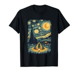 Retro Scout Graphic Kids Hiking Starry Night Tent Camper T-Shirt