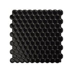 Crédence Adhésive Cuisine et Salle de Bain x4 - Carrelage Mural Smart Tiles, Noir - 22,78 x 22,73cm