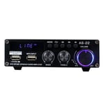 Blitzwolf AS-22 audio amplifier, 45W, Bluetooth 5.0, USB + remote control (black)