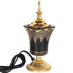 Elektrisk rökelsebrännare Frankincense Rökelsehållare Vintage Arabisk Censer Brännare Hemmakontor Yoga Spa Prydnad EU-kontakt BlackGold