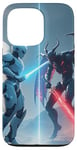 Coque pour iPhone 13 Pro Fantastique robot mignon combat de démons