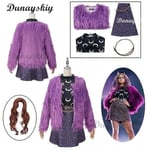 Halloween Monster High Anime Clawdeen Wolf Cosplay-asu Halloween-jouluiset Cosplay-juhlapuvut Täysi setti tytöille