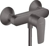 hansgrohe 71760340 Talis E Single Lever Shower Faucet Surface-Mounted Brushed Black Chrome Mixer, Dusche