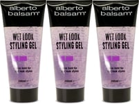 Alberto Balsam Wet Look Styling Gel 200ml X 3