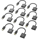 BENFEI Adaptateur DisplayPort vers VGA,DP vers VGA plaqué Or (mâle vers Femelle) Compatible pour Lenovo, Dell, HP, ASUS,Lot de 10