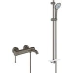 Set bain/douche Mitigeur Essence + Ensemble de douche complet 3 jets Euphoria, Hard Graphite brossé (33624AL1-SET) - Grohe