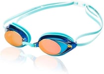 Womens Speedo Vanquisher 2.0 Mirrored Swim Goggles Swimming AQUA -  NEW SEALED