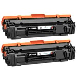 Q-image CF244A 44A Black Toner Cartridges Compatible with HP 44A CF244A for Laserjet Pro M15w M15a MFP M28w M28a Printer (2 Black)