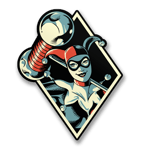 Harley Quinn Big Bat Sticker, Accessories