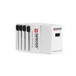 SKROSS Adaptateur universel 2 Pôles + 2 USB avec batterie de secours