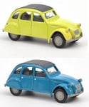 Lot de 2 Citroën 2CV 3 inches 7.5cm 1/64 NOREV Jouet Voiture Miniature L3IN8