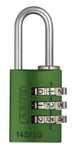 ABUS Cadenas à combinaison 145/20 Vert - Cadenas pour valises, casiers et bien plus encore. - Cadenas en aluminium - code numérique réglable individuellement - niveau de sécurité 3 ABUS