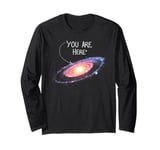 Funny Outer Space Constellation Universe Galaxy You Are Here Long Sleeve T-Shirt