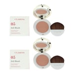 Clarins Womens Joli Blush Radiance & Colour Blusher 5g - 05 Cheeky Boum x 2 - NA - One Size