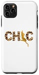 iPhone 11 Pro Max Animal Letters Red Rose Chic,Chic Writing, Leopard Climbing Case