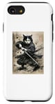 iPhone SE (2020) / 7 / 8 Samurai Cat Graphic Warrior Vintage Japanese Art Anime Case