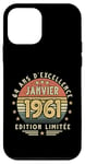 Coque pour iPhone 12 mini Janvier 1961 Cadeau Anniversaire Janvier 1961 64 ans Homme