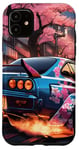 Coque pour iPhone 11 JDM R34 Drift Racing Tuning Voiture Tokyo Skyline At Night Cadeau