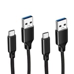 30Cm Câble Usb C Court, Lot De 2 Câble Usb Type C Vers Usb 3.2 Charge Rapide 3A Données 10Gbps Android Auto Cable Usb A Vers Usb C Pour Iphone 16 15 Pro Samsung S23 Macbook Ipad Pro Air Pixe[X289]