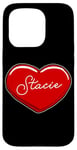 Coque pour iPhone 15 Pro Stacie Cœur dessiné à la main – Prénom Cœurs I Love Stacie