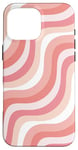 iPhone 16 Pro Max Liquid Swirl Abstract Pattern in Blush Soft Pink Terracotta Case