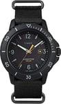 Timex Expedition Gallatin Solar 44 mm Montre pour homme avec bracelet en nylon noir TW2U30300