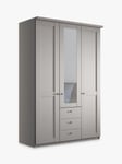 John Lewis Marlow 150cm Hinged Door Wardrobe with Mirror & 3 Drawers