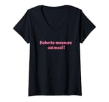 Womens Babette measure oatmeal V-Neck T-Shirt